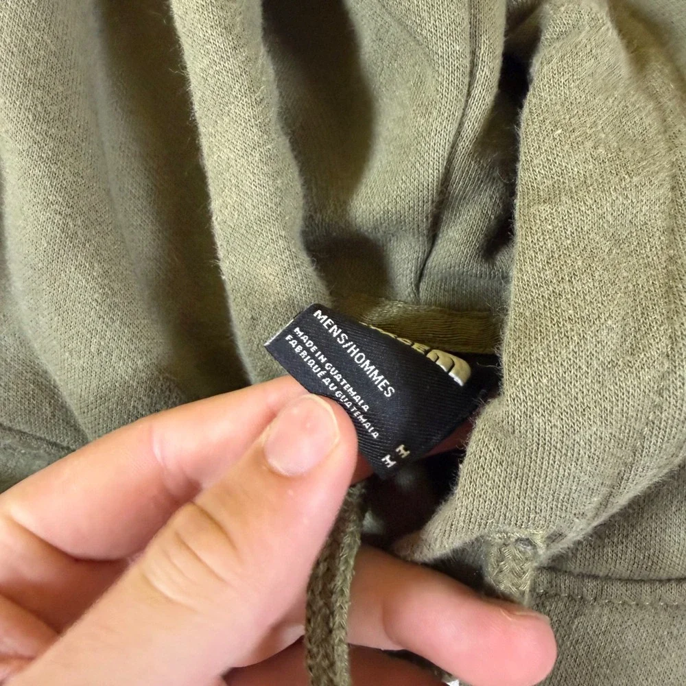 The North‎ Face Mens Half Dome Pullover Hoodie Olive Green Medium Logo Fleece